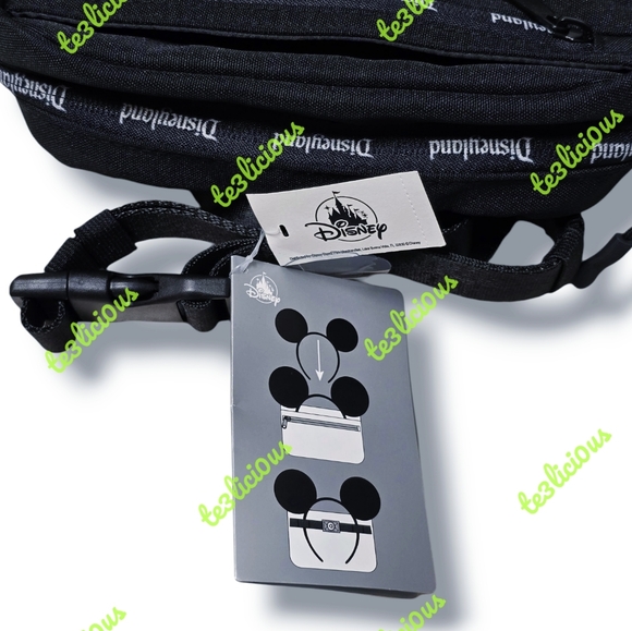 DISNEYLAND MINI BLACK FANNY PACK EAR HOLDER - Picture 10 of 10